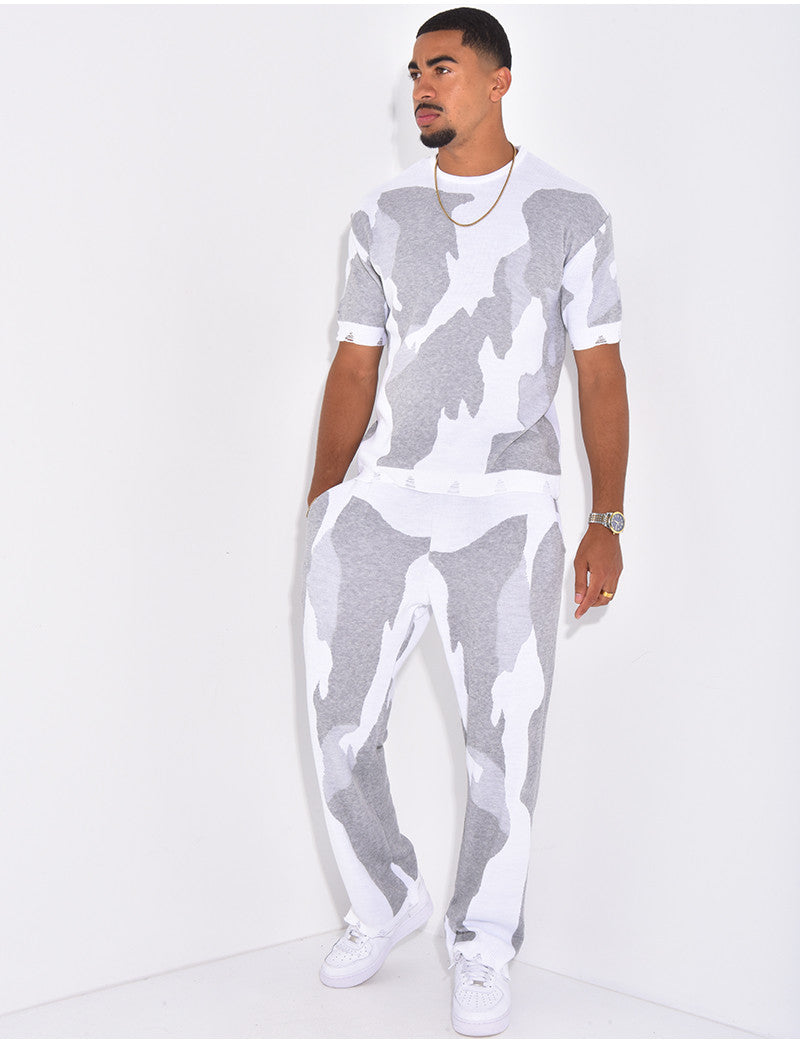 Ensemble pantalon et t-shirt à motifs