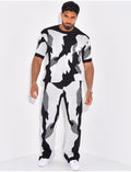 Ensemble pantalon et t-shirt à motifs