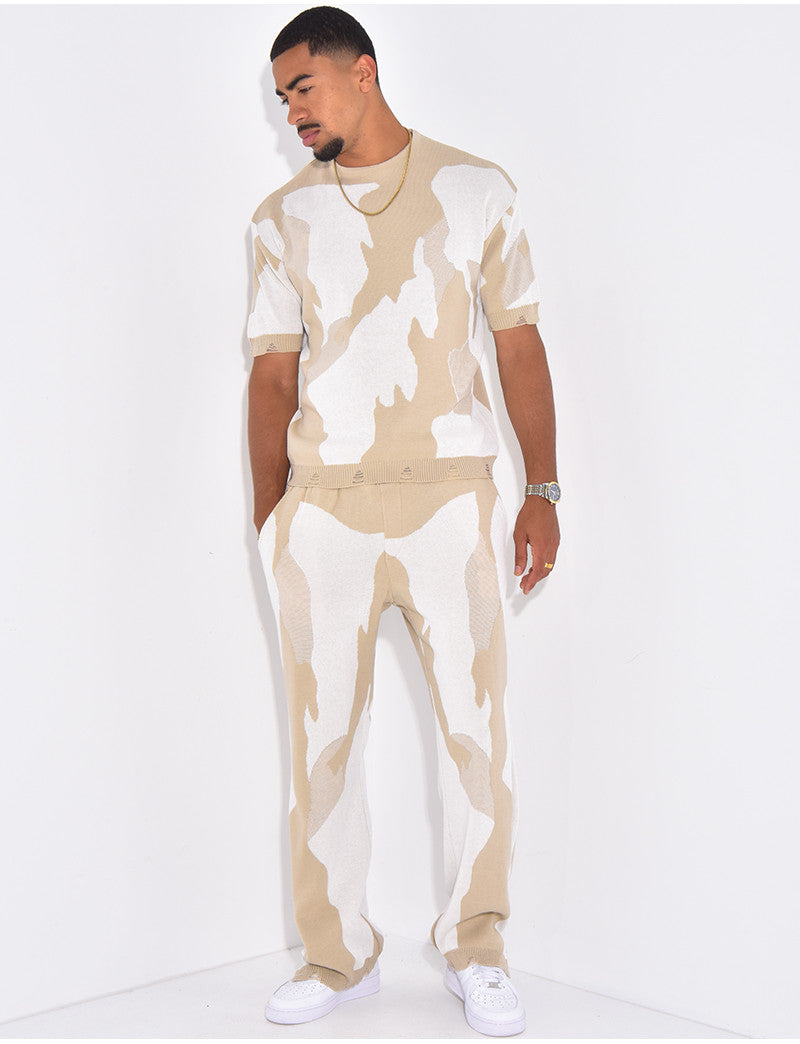 Ensemble pantalon et t-shirt à motifs
