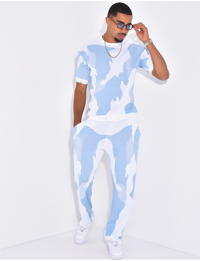 Ensemble pantalon et t-shirt à motifs