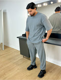 Ensemble pantalon et t-shirt côtelé