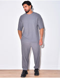 Ensemble pantalon et t-shirt côtelé
