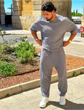 Ensemble pantalon et t-shirt côtelé