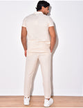 Ensemble pantalon et t-shirt en lin