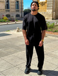 Ensemble pantalon et t-shirt plissé