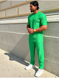 Ensemble pantalon et t-shirt plissé