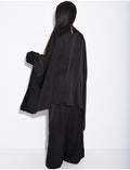 Ensemble pantalon droit et tunique papillon ornée de cristaux