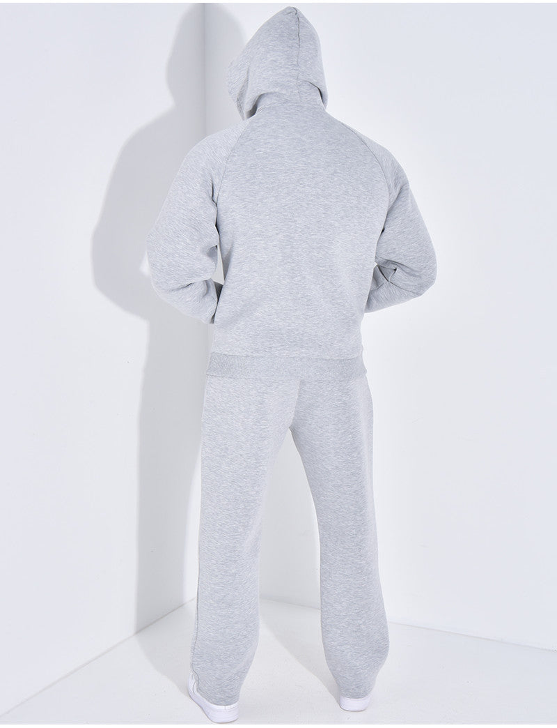 Ensemble pantalon et veste à capuche avec col