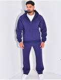 Ensemble pantalon et veste à capuche avec col