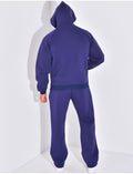 Ensemble pantalon et veste à capuche avec col