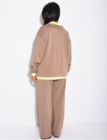 Ensemble veste et pantalon à bordures contrastantes