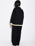 Ensemble veste et pantalon à bordures contrastantes