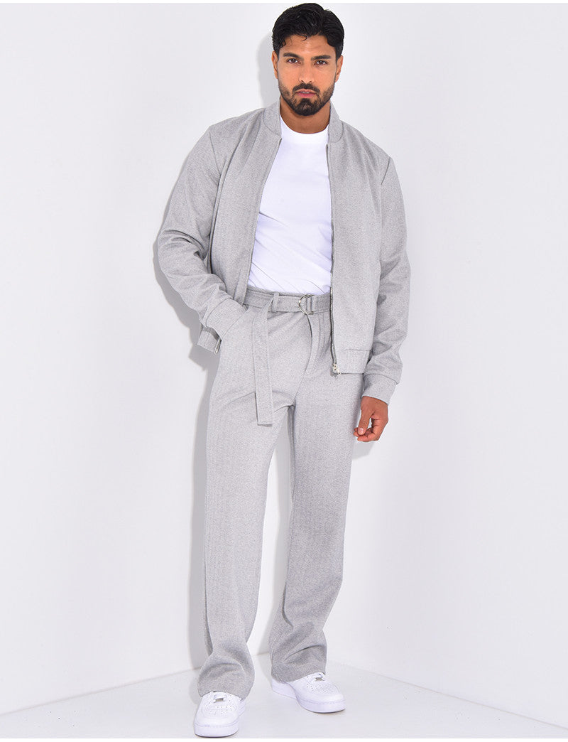 Ensemble pantalon et veste zippée