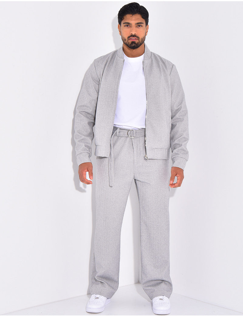 Ensemble pantalon et veste zippée