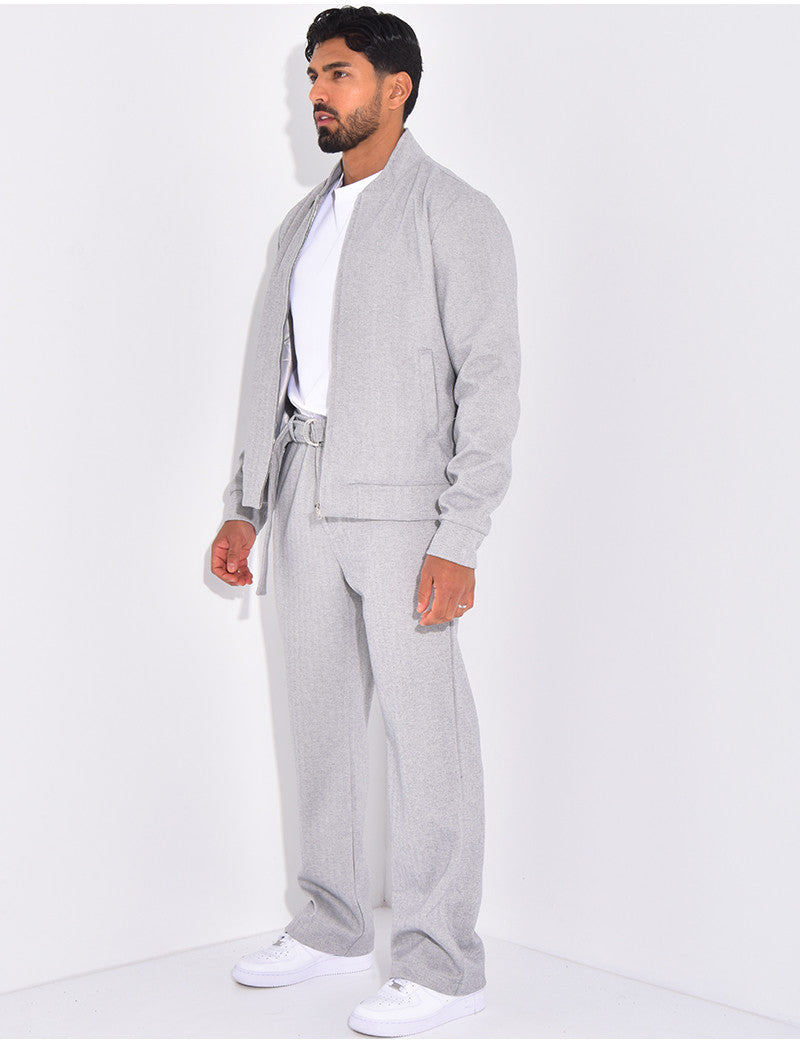 Ensemble pantalon et veste zippée