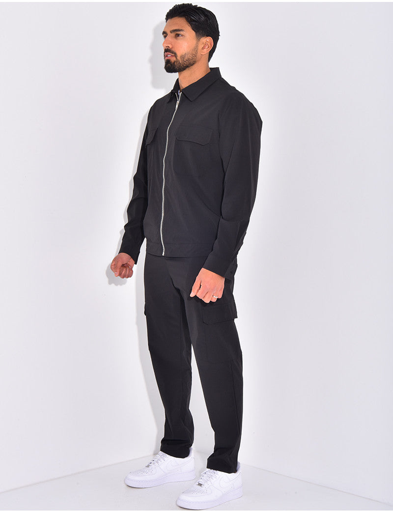 Ensemble pantalon et veste zippée