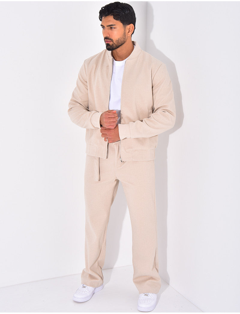 Ensemble pantalon et veste zippée