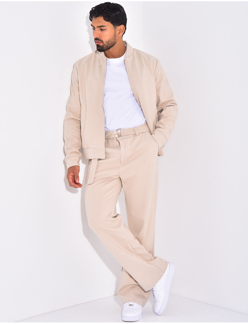 Ensemble pantalon et veste zippée