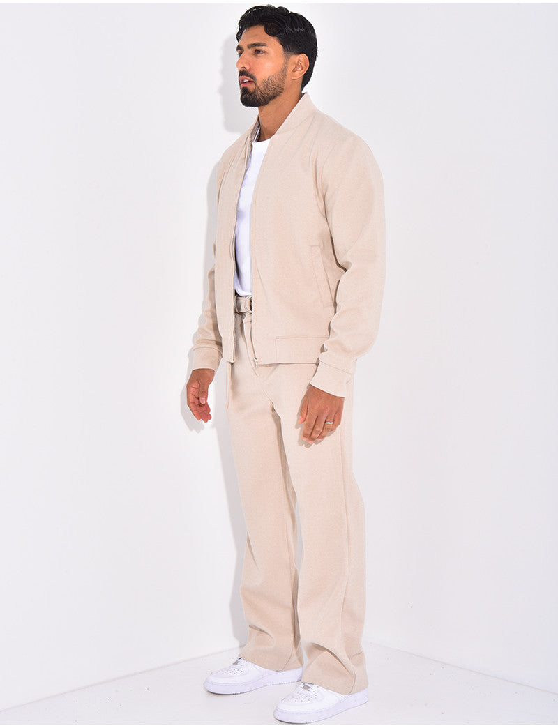 Ensemble pantalon et veste zippée