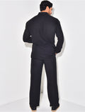 Ensemble pantalon large et chemise en coton