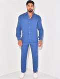 Ensemble pantalon resserré et chemise en coton