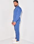 Ensemble pantalon resserré et chemise en coton