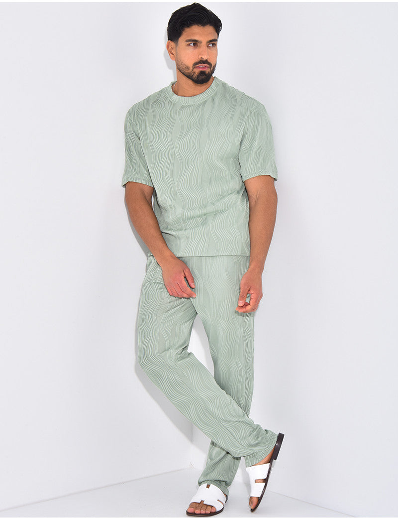 Ensemble plissé pantalon et t-shirt