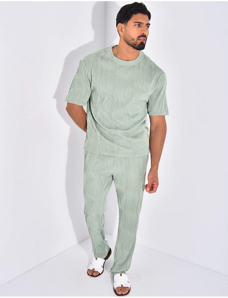 Ensemble plissé pantalon et t-shirt