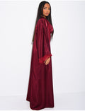 Ensemble en satin kimono à dentelle et robe ajustée