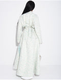 Ensemble robe style caftan à empiècements transparents & strass