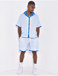 Ensemble short et chemise à motifs tour Eiffel