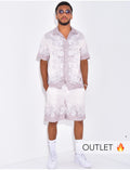 Ensemble short et chemise à motifs