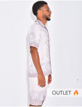 Ensemble short et chemise à motifs