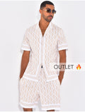 Ensemble short et chemise à motifs