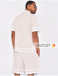Ensemble short et chemise à motifs
