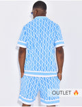 Ensemble short et chemise à motifs