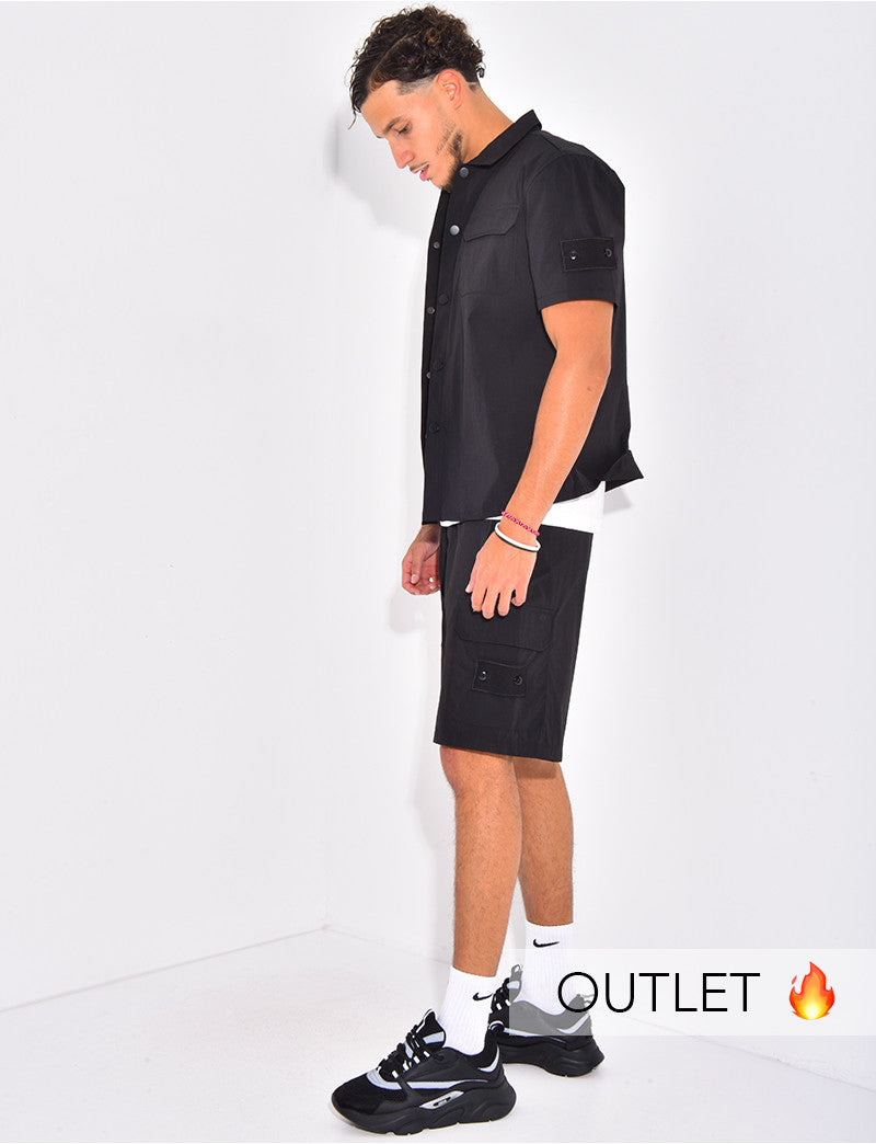 Ensemble short et chemise à poches