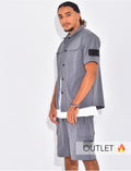 Ensemble short et chemise à poches