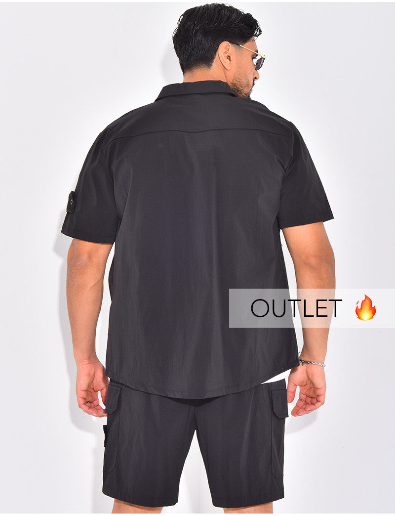 Ensemble short et chemise à poches