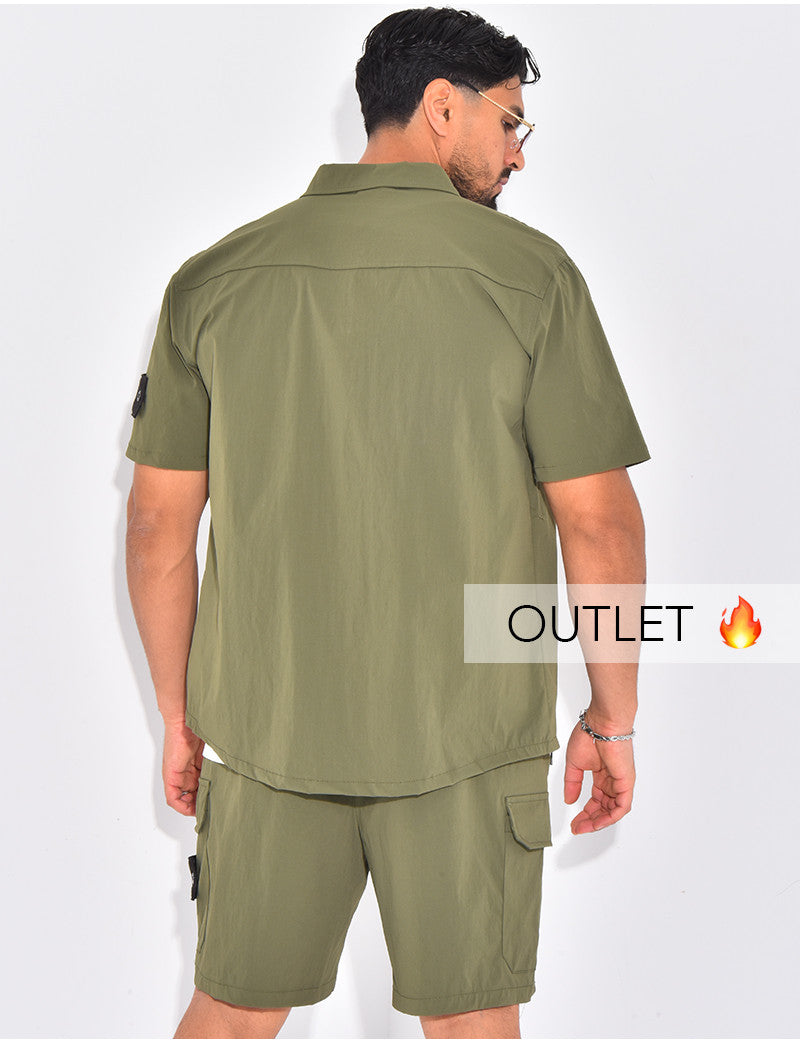 Ensemble short et chemise à poches