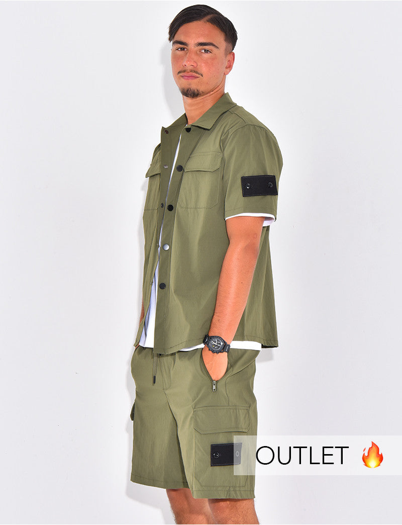 Ensemble short et chemise à poches