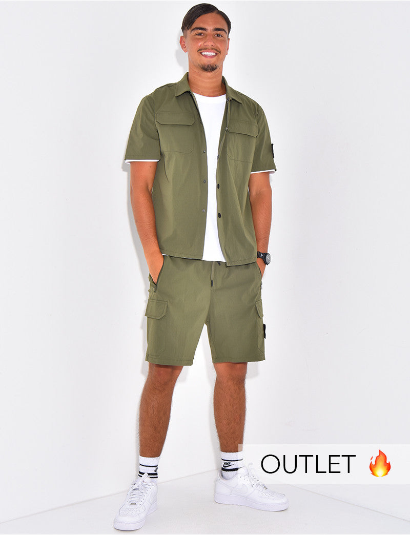 Ensemble short et chemise à poches
