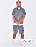 Ensemble short et chemise à poches