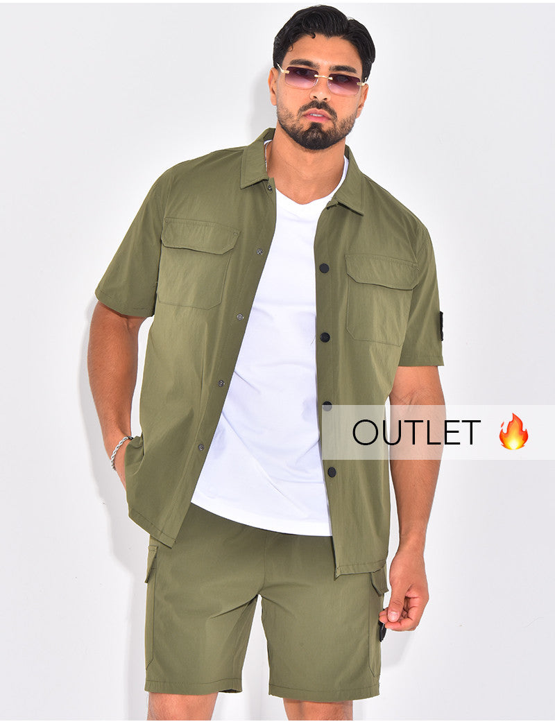 Ensemble short et chemise à poches