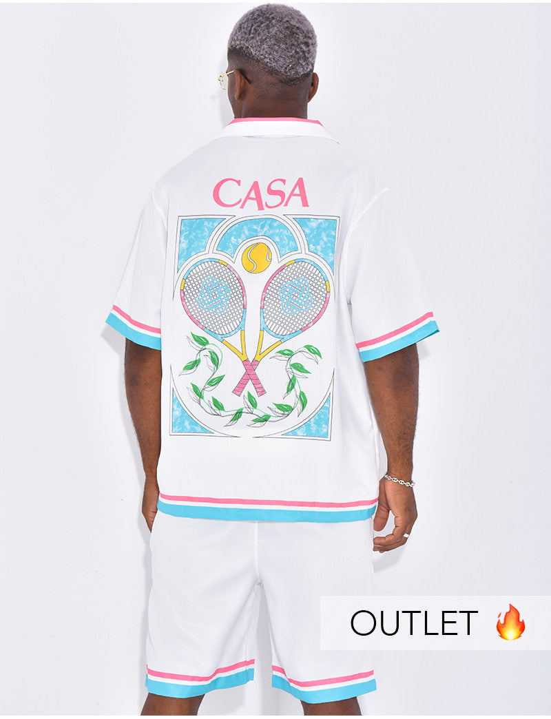 Ensemble short et chemise "CASA"