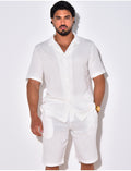 Ensemble short et chemise en coton