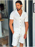 Ensemble short et chemise en coton
