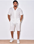 Ensemble short et chemise en coton