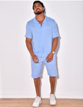 Ensemble short et chemise en coton