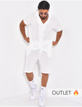 Ensemble short et chemise en gaze de coton